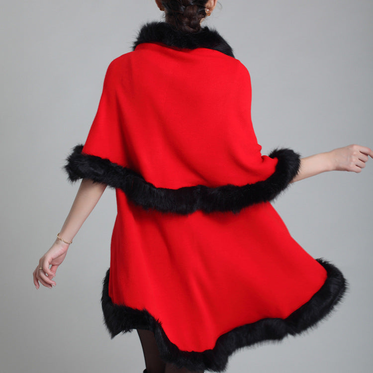 FOX FUR SHAWLCLOACK