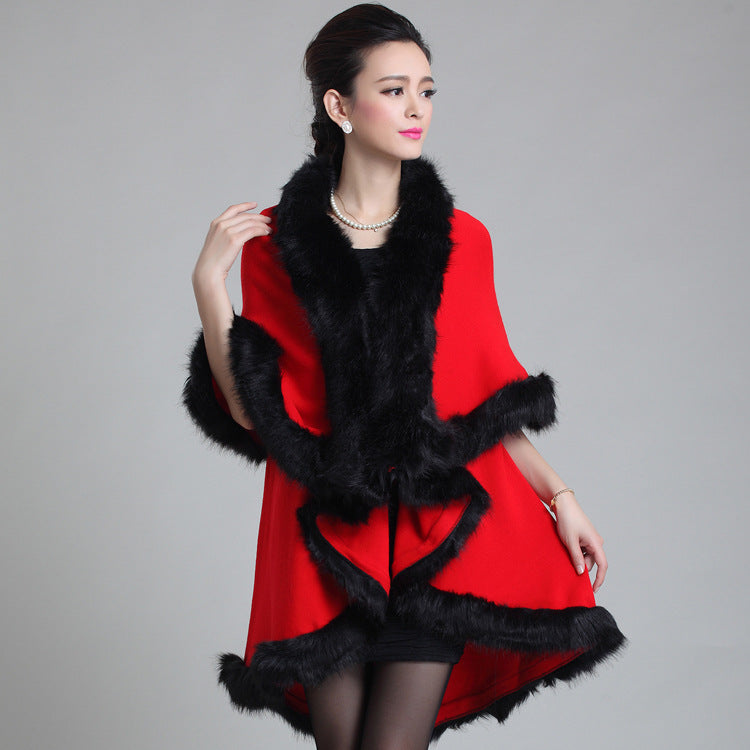 FOX FUR SHAWLCLOACK