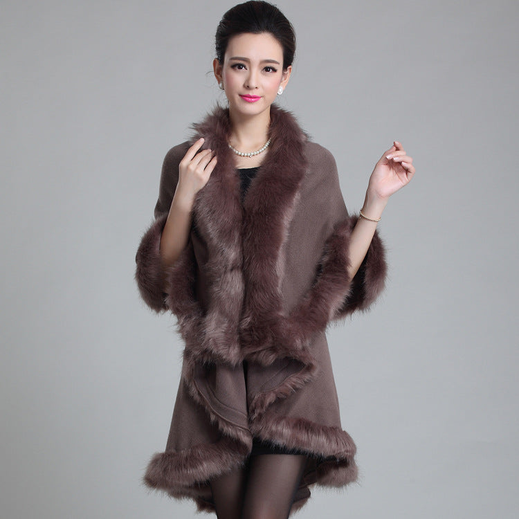 FOX FUR SHAWLCLOACK