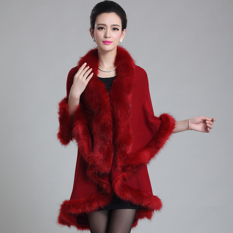 FOX FUR SHAWLCLOACK