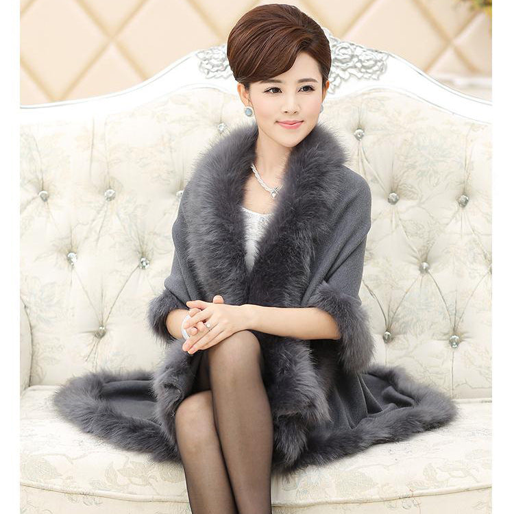 FOX FUR SHAWLCLOACK